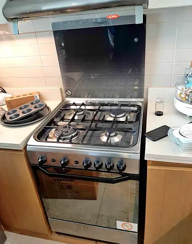 Indesit Free Standing 60X60cm Gas Cooker With 4 Burners Stainless Steel I6TG1GXGHEX