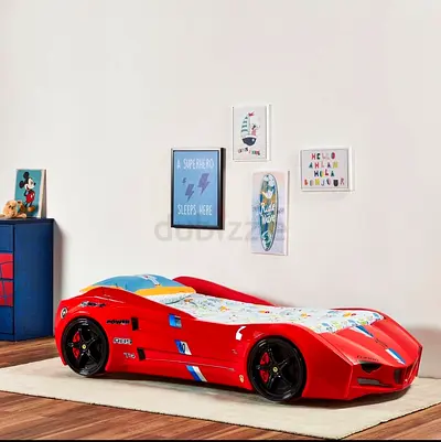 Red Sports Car Kids Bed - Single Size, Used in Excellent Condition
