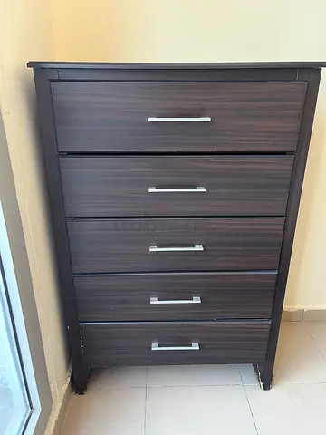 120x80x45 cm Dark Wood 6-Drawer Chest / Dresser in Good Condition