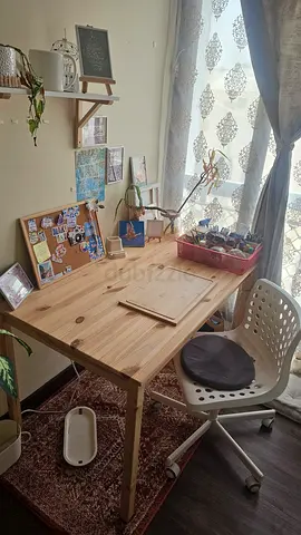 Solid pine study desk - good condition
