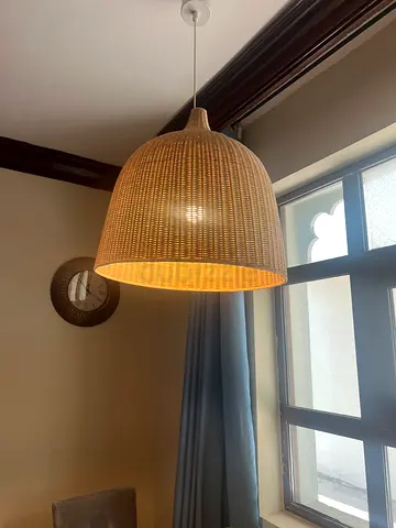 Woven Bamboo Pendant Light