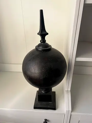 Marina Home Black Iton Finial Post Decor Item