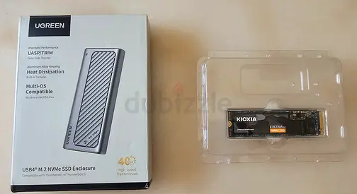 KIOXIA Former Toshiba Memory EXCERIA G2 NVMeTM 500GB SSD - UGREEN 40Gbps M.2 NVMe SSD Enclosure