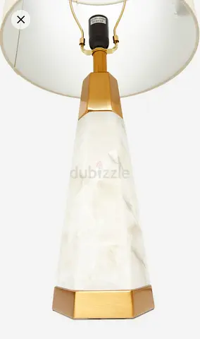 Modern Marble and Brass Table Lamp