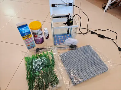Fish tank and full fish care accessories for sale