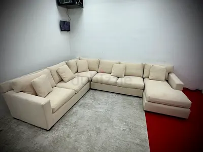 Amazing condition cratebarrel Ushape sofa
