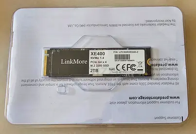 LinkMore XE400 2TB M.2 2280 PCle Gen 4X4 NVMe 1.4 Internal SSD.