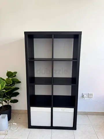 IKEA KALLAX 9-cube Shelf Unit in Black-Brown