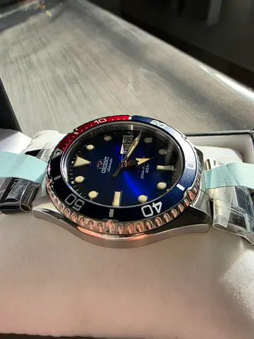 Orient Mako II-style Stainless Steel Mens Dive Watch — Pepsi Bezel