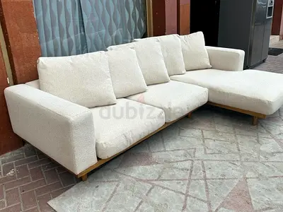 West Elm L Shape Original Sofa Beige Excellent Condition