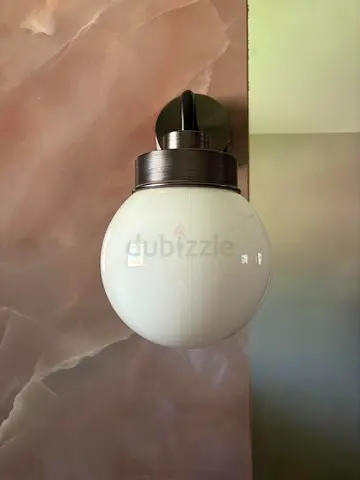 Single Wall-Mounted Globe Light Fixture - Brushed Nickel