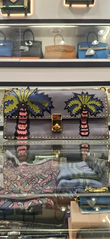 Valentino Garavani Studded Palm Tree Clutch Bag
