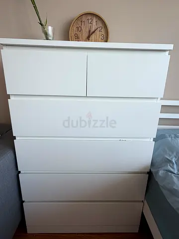 IKEA white 6-drawer chest (tallboy) in good condition