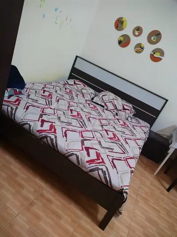 Used double bed frame with headboard without mattress