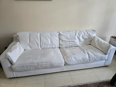 White leather sofa (marina home)