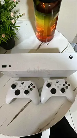 Xbox Series S with 2 White Wireless Controllers - Good Condition