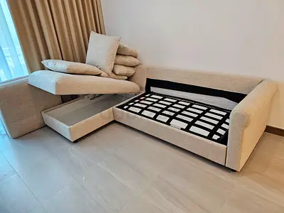 Ikea Gronlid L shape sofa bed Beige Excellent Condition like new Condition