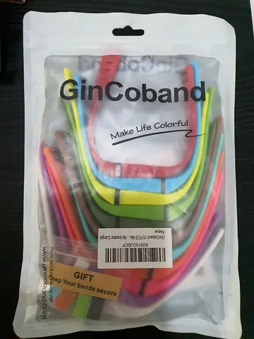 Set of colorful Gincoband silicone fitbit straps