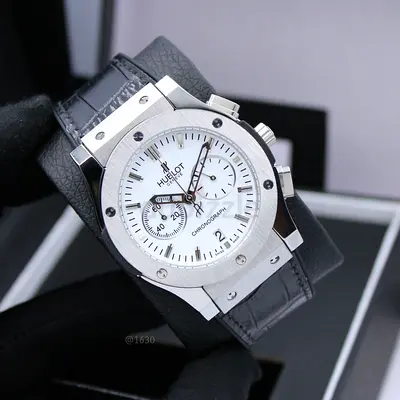 Hublot Classic Fusion Chronograph - White Dial, Black Leather Strap