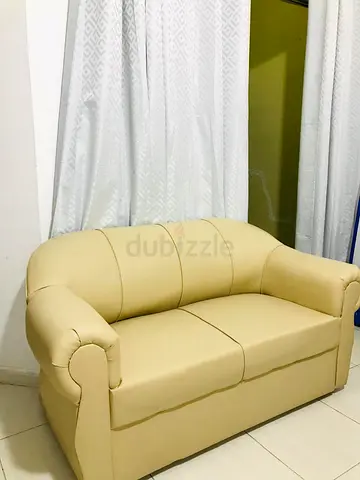Beige 2-Seater Sofa in Good Condition