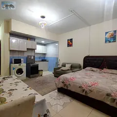 Furnished studio apartment for monthly rent in Sharjah Al Qulaya area at an unbeatable price First o