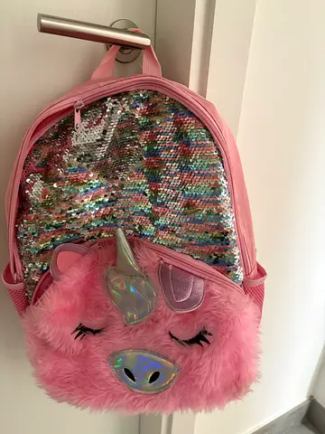 Kids Pink Unicorn Sequin Backpack