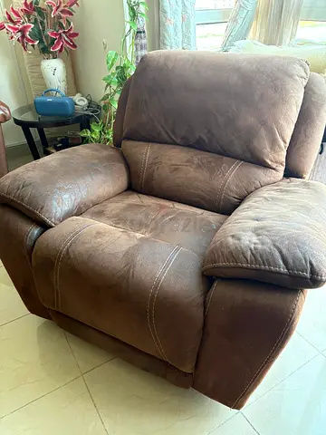 Brown Recliner Armchair — Comfortable Single Seater