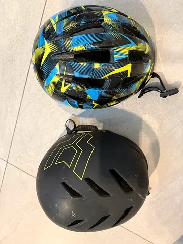 Two helmets