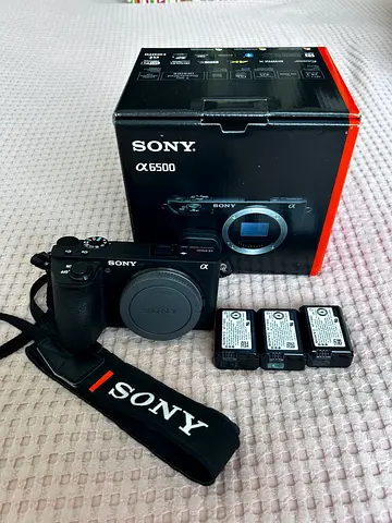 Sony A6500 body with 3 batteries, excellent condition