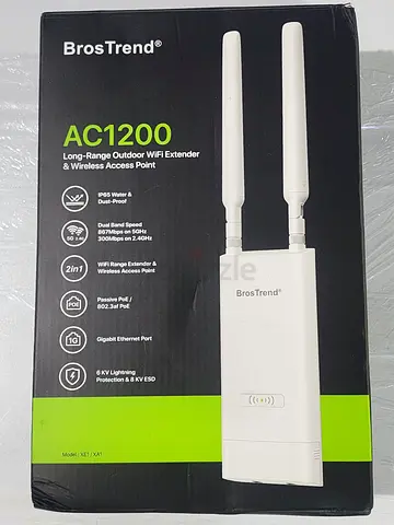 BrosTrend AC1200 Dual Band WiFi Range Extender (like new)