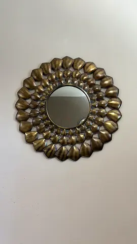 Decorative Bronze Sunburst Wall Mirror