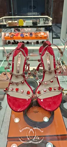 Sophia Webster Red Sandals with Crystal Embellishments