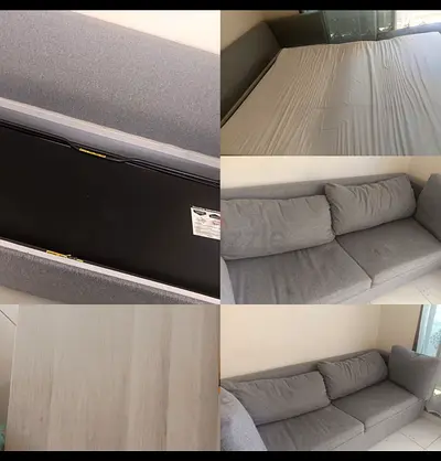 Comfortable Gray Sofa Bed with Storage