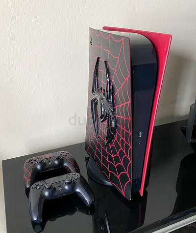 PS5 Fat Disc Version Customized Spider Man Edition With 2 Controllers