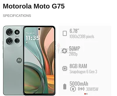 MOTO G75 8/256