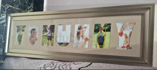 Framed Personalized Family Name Photo Collage - TOUHMY (Long Horizontal)