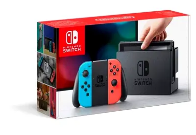 Nintendo Switch 1 Console (Neon Red/Blue) — Complete in Box