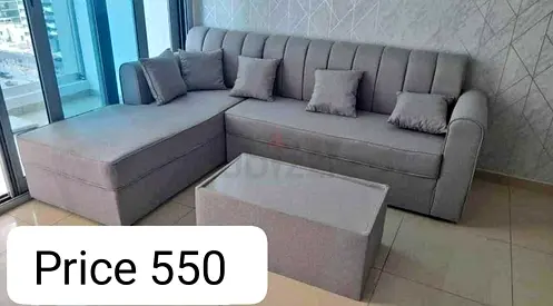L shape grey sofa