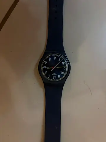 Classic Swatch Watch (Black with Day/Date Display) - Moving Sale