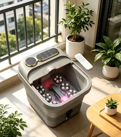 Collapsible Foot Spa Bath with Heat and Massage