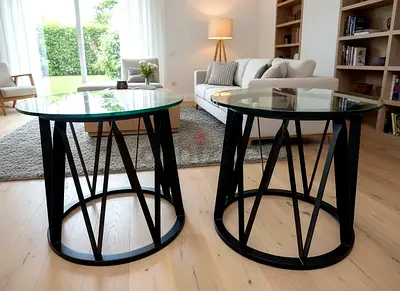 Modern Glass Coffee Tables - Set of 2