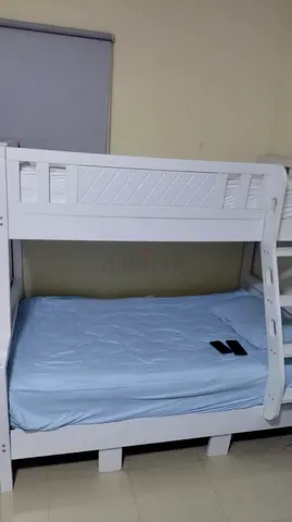 Bunk bed with mattresses