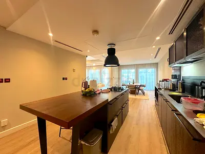 Solid Wood Kitchen with Island and with Counter Seating - Modern Dark Finish