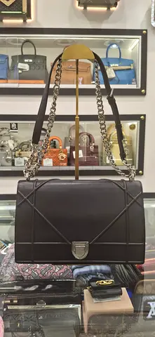 Christian Dior Black Leather Cannage Shoulder Bag