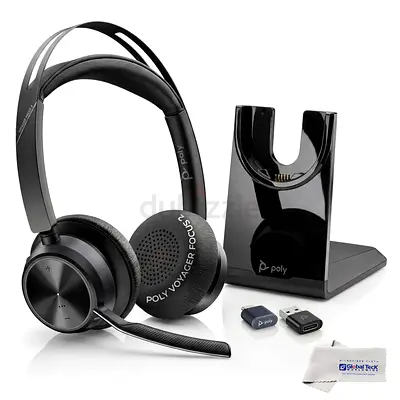 Poly Voyager Focus 2 Wireless Headset with Charging Dock Brand new