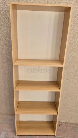 Two (2) Modern Wooden Finish Tall Bookcase