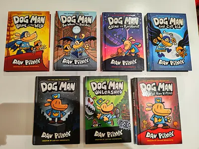 Dog Man Hardcover Collection – 7 Books – Excellent Condition – AED 250 🐶📚