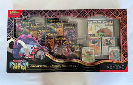 Pokemon Paldean Fates Great Tusk ex  Iron Threads ex Premium Collection