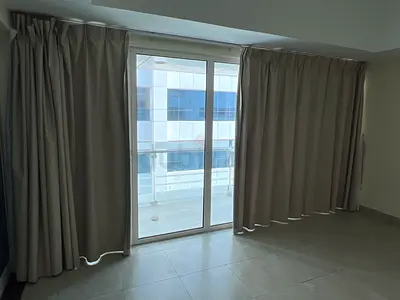 Beige Full-Length Curtain Set for Sliding Door - Ready to Hang