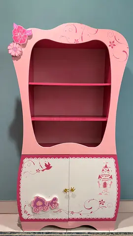 Pink Princess Themed Kids Bookcase / Display Shelf
